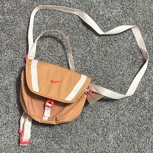 Nike Tan and Red Belt Bag